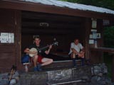 Bone Dancer with Banjo and Charlie at Leroy A. Smith Shelter