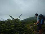 Looking at the path to the summit of Moosilauke