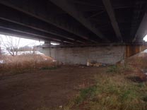 Home underneath Freeway (generally well kept)