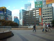 Elevated Area Above Traffic to Rail Station in Sendai